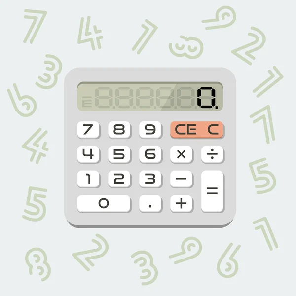 Vector isolated calculator in 'flat' style — Stock Vector