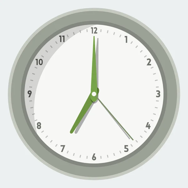 Illustration vectorielle de l'horloge murale en style "plat" — Image vectorielle