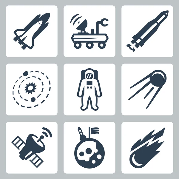 Vectorruimte icons set — Stockvector