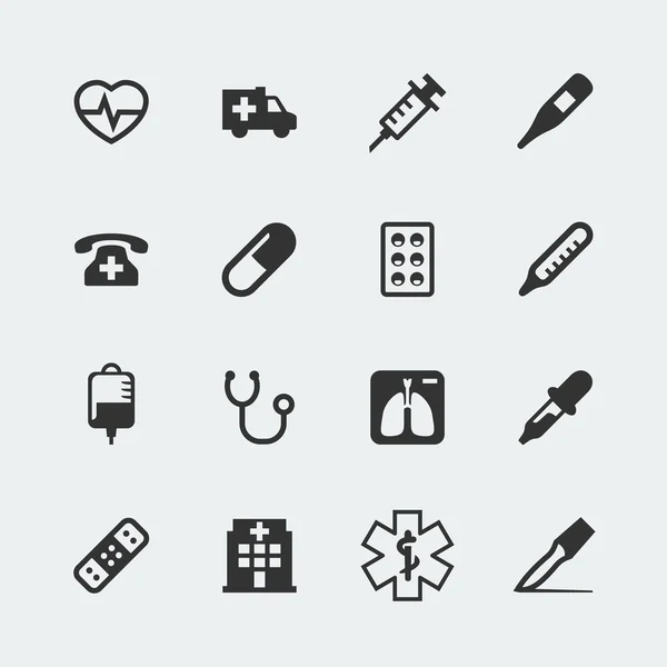 Vector madical mini icons set — Stock Vector