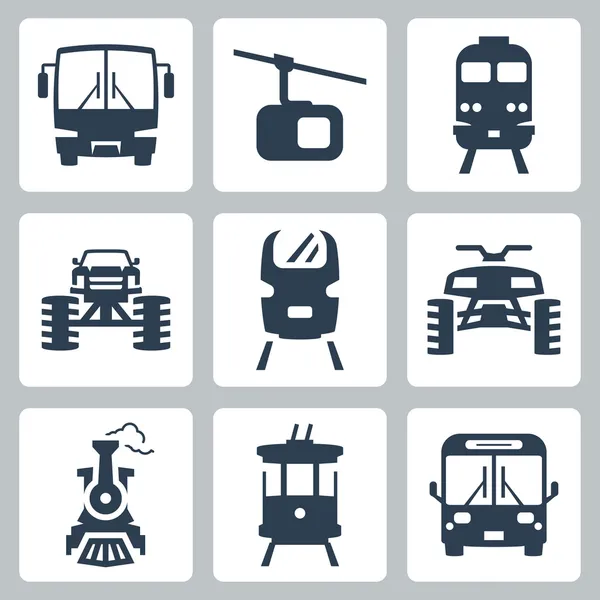 Vector transportation icons set — Stock Illustration Vector transportation icons set Vector Graphics