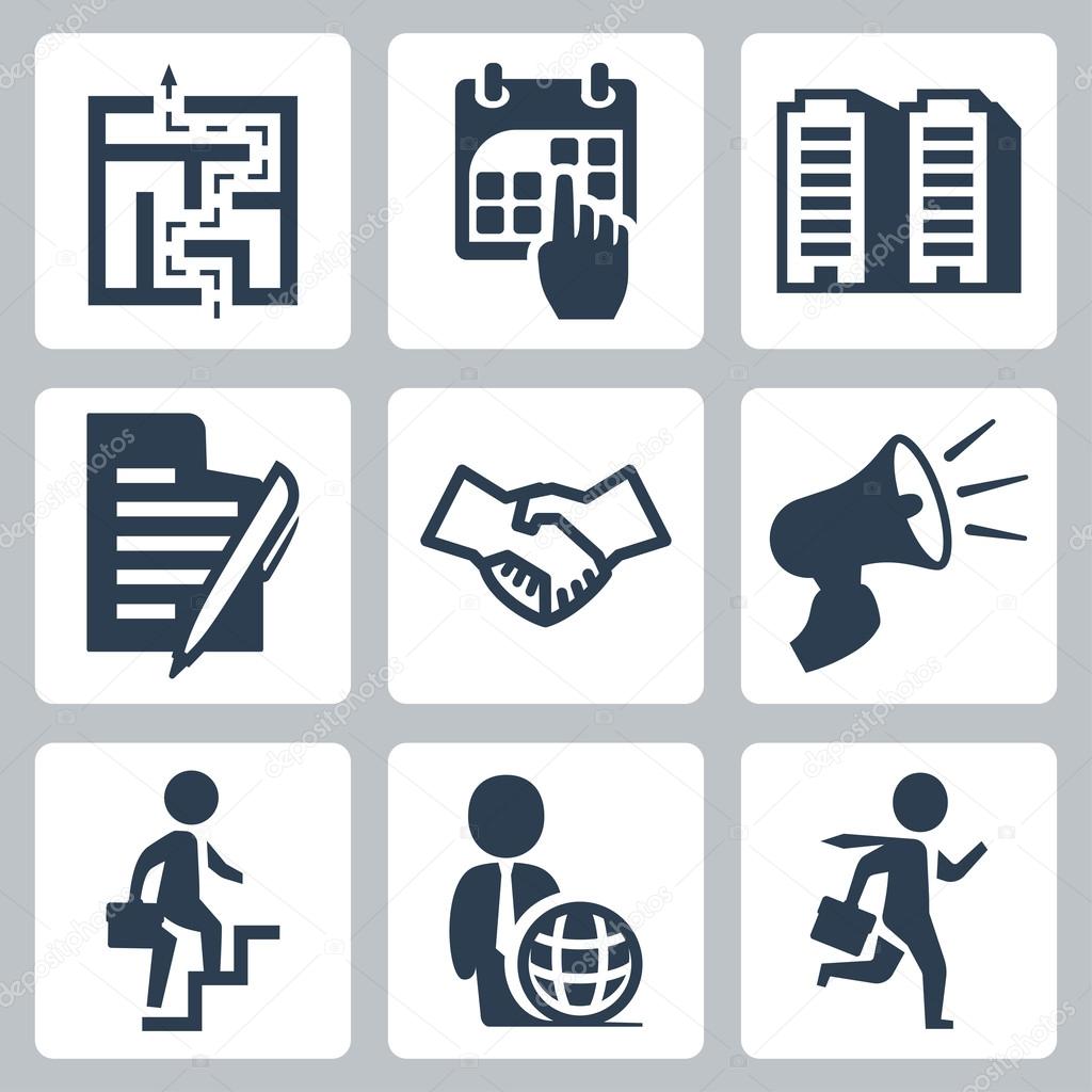 Vector business concept icons set