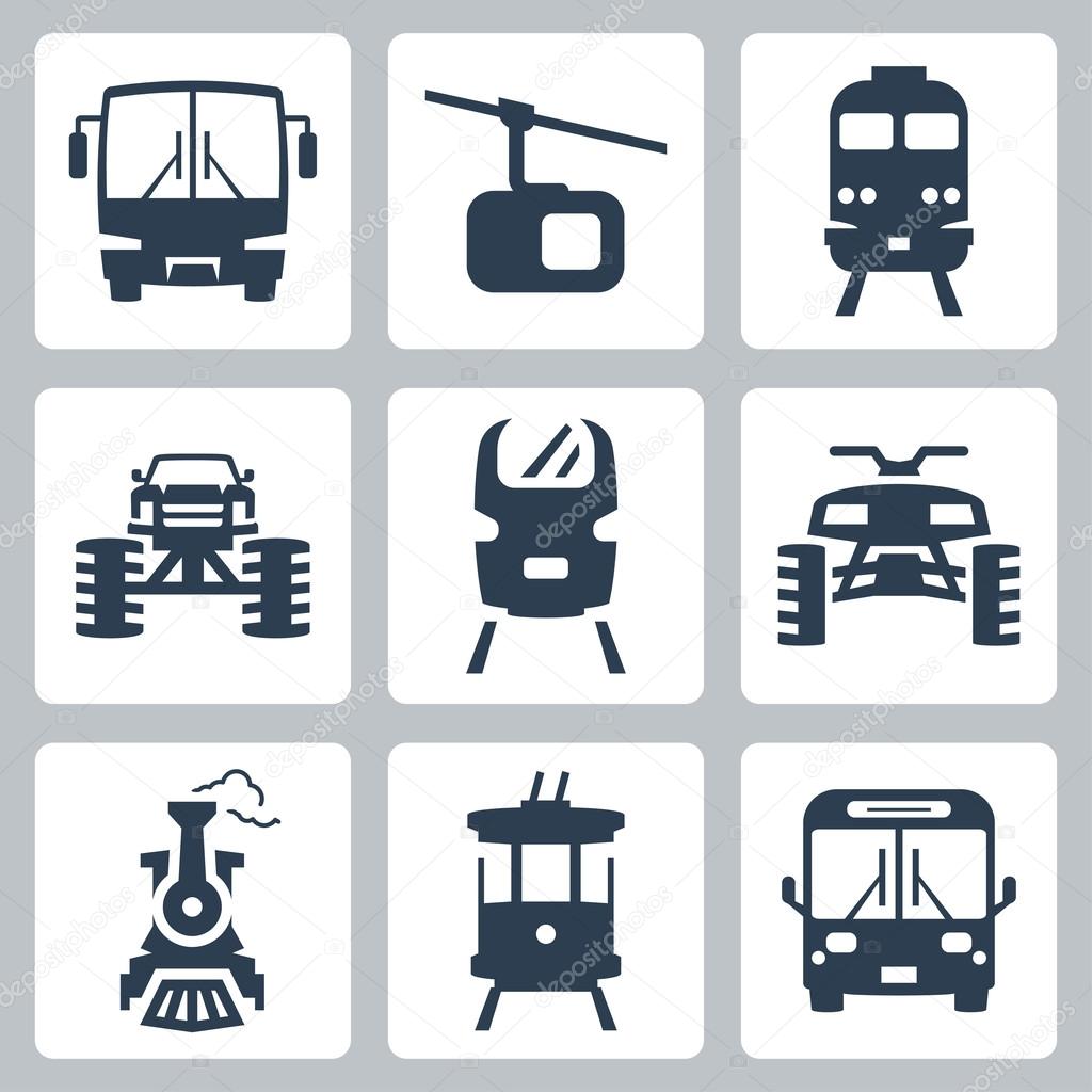 Vector transportation icons set