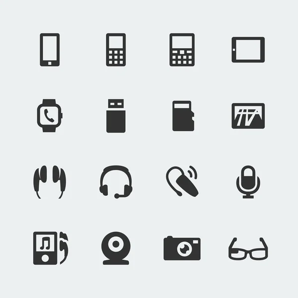 Vector gadget mini iconos conjunto — Archivo Imágenes Vectoriales