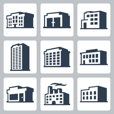 Buildings  icons clipart