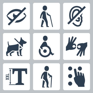 Disabled icons set