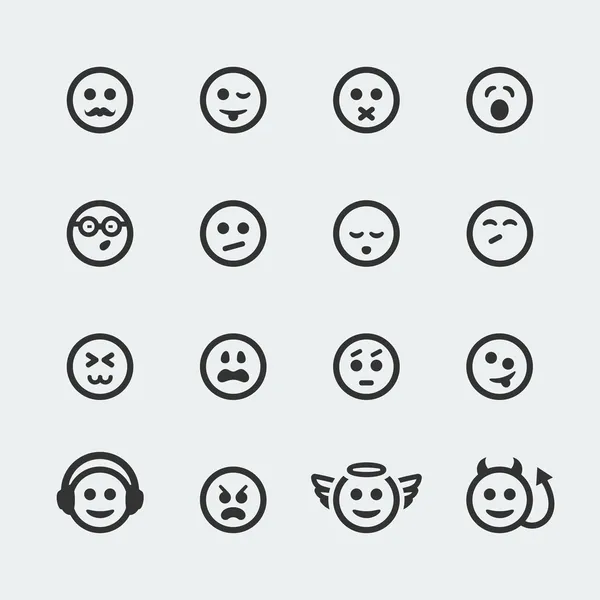 Иконы улыбки — стоковый вектор