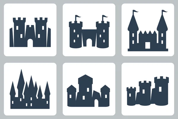 Castles icons — Stock Vector