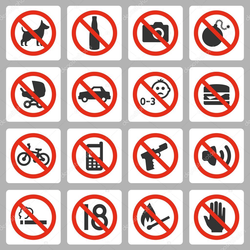 Prohibiting signs