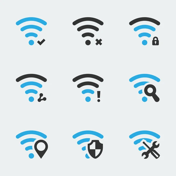 Set de iconos Wifi — Archivo Imágenes Vectoriales
