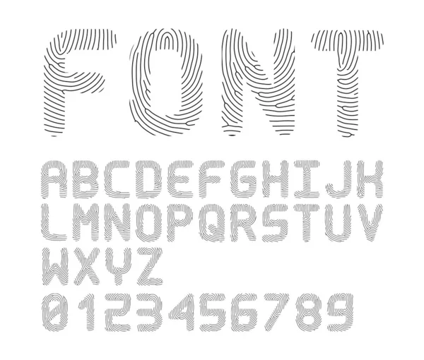 Δακτυλικών αποτυπωμάτων γραμματοσειρά — Διανυσματικό Αρχείο