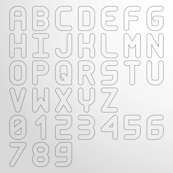 Lichte monospaced lettertype — Stockvector