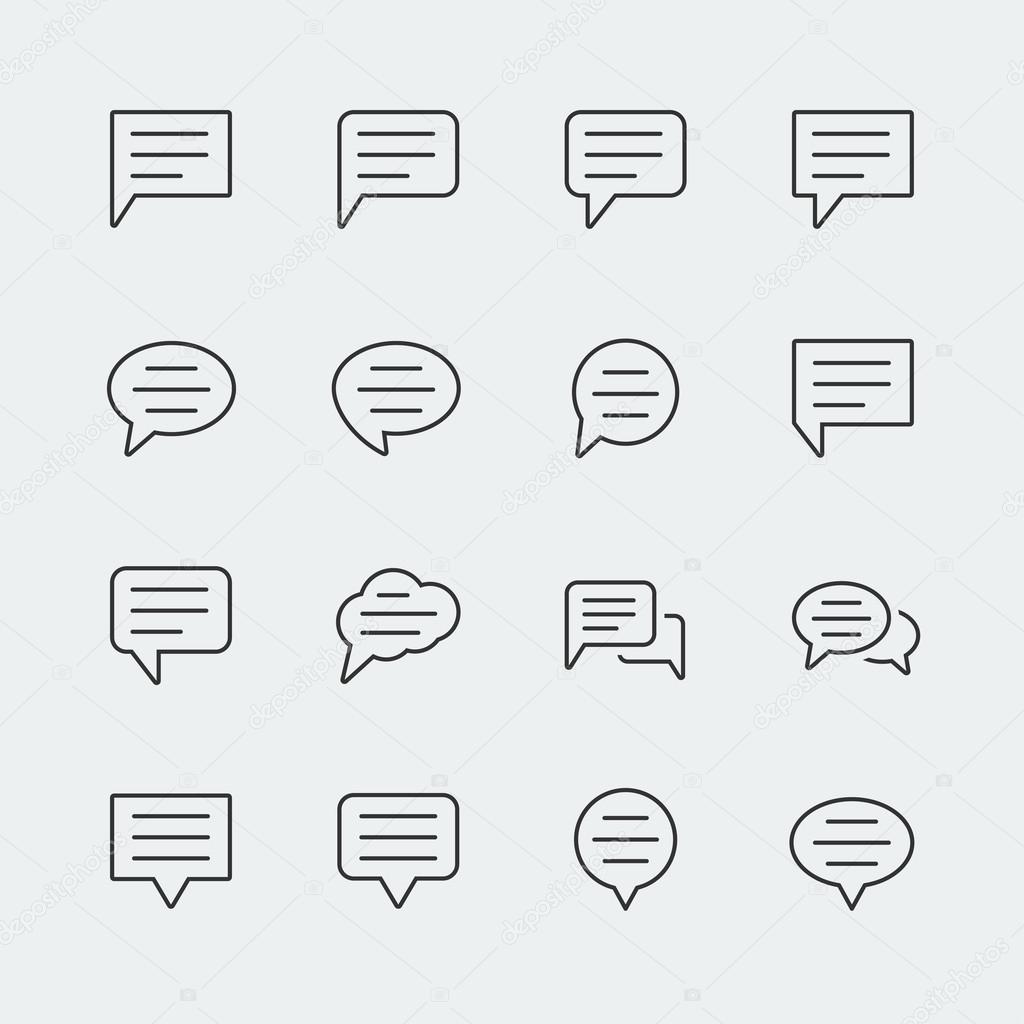 Bubble speech  icons