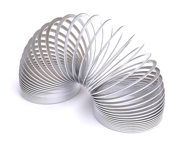 Slinky Metalen Helix Spring Toy — Stockfoto