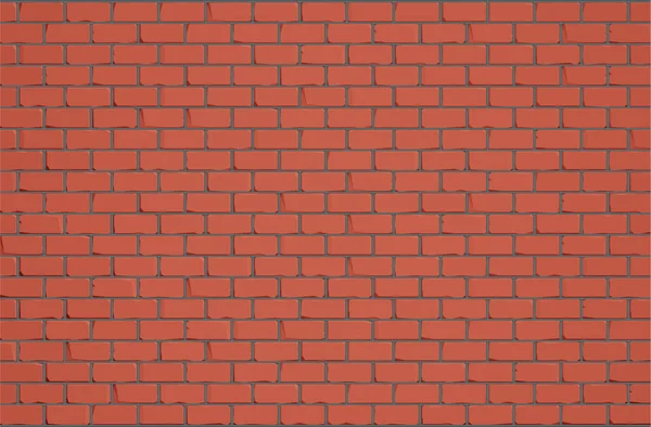 Red Brick Wall Vector Background — Stockvector