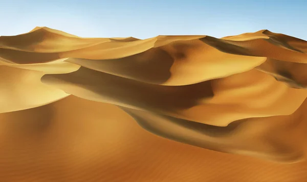 Hot Desert Sands Dunes Vector Illustration — Διανυσματικό Αρχείο