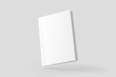 Softcover Kitap Kapağı Tasarım Sunumu için Beyaz Boş Model