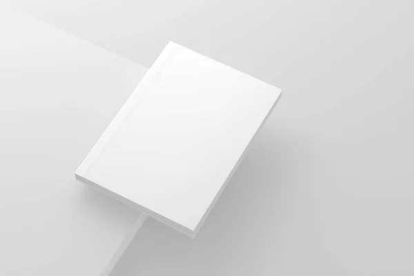 Softcover Buchcover White Blank Mockup Für Design Präsentation — Stockfoto