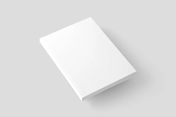 Softcover Buchcover White Blank Mockup Für Design Präsentation — Stockfoto