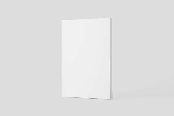 Couverture Livre Souple Blanc Blanc Mockup Pour Présentation Conception — Photo