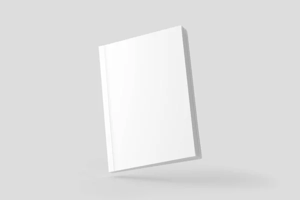 Softcover Book Cover White Blank Mockup Για Παρουσίαση Σχεδίασης — Φωτογραφία Αρχείου