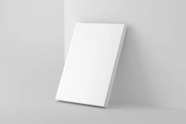 Softcover Book Cover White Blank Mockup Voor Design Presentatie — Stockfoto