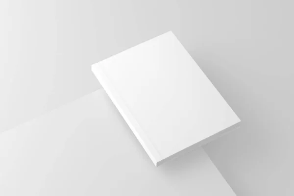 Softcover Buchcover White Blank Mockup Für Design Präsentation — Stockfoto
