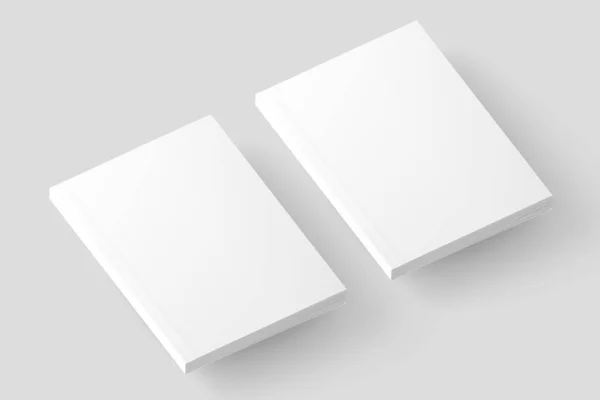 Mockup Branco Tampa Livro Softcover Para Apresentação Projeto — Fotografia de Stock