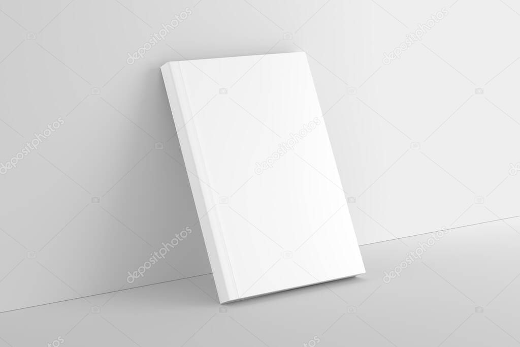 Softcover Book Cover White Blank Mockup For Design Presentation