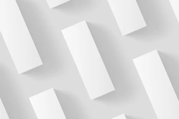 Long Rectangle Box White Blank Mockup — Stock Photo, Image