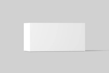 Geniş Dikdörtgen Kutusu Beyaz Boş Model