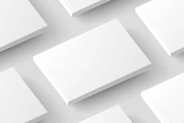Softcover τοπίο Βιβλίο Λευκό κενό 3D Αποτύπωση Mockup — Φωτογραφία Αρχείου