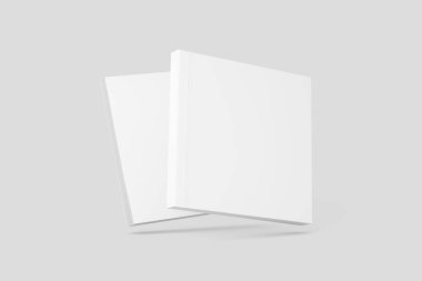 Kare Yumuşak Kapaklı Kitap Beyaz Boş 3B Yapılandırma Modeli
