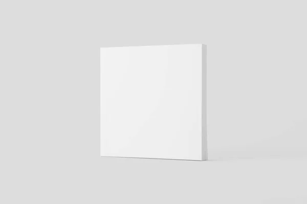Τετράγωνο μαλακό εξώφυλλο Λευκό κενό 3D απόδοση Mockup — Φωτογραφία Αρχείου