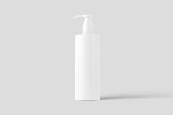 Cosmetica Verpakking Flessenpot 3D Rendering White Blank Mockup — Stockfoto
