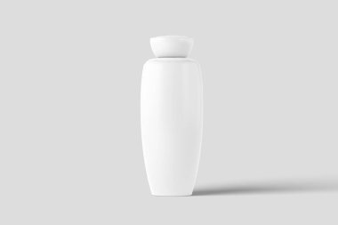 Kozmetik Paketleme Şişesi 3D Rending Beyaz Boş Mokup