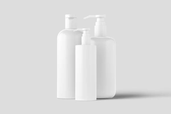 Kozmetikumok Csomagolás Tartály Jar 3D Renderelés White Blank Mockup — Stock Fotó