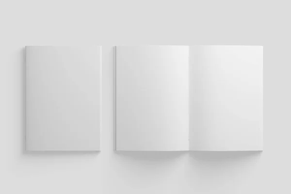 Magazine Brochure Rendering White Blank Mockup Presentation — Stock fotografie