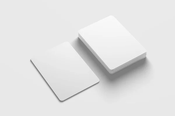 Handelskort Emballage Rendering White Blank Mockup Design Præsentation - Stock-foto