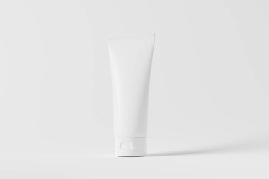 Packaging 3D Rendering White Blank Mockup for Design Presentation