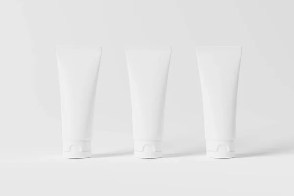 Packaging 3D Rendering White Blank Mockup for Design Presentation