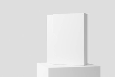 Yazılım Kutusu Slip Kutusu Beyaz Boş 3B Renderning Mockup Tasarım Sunumu