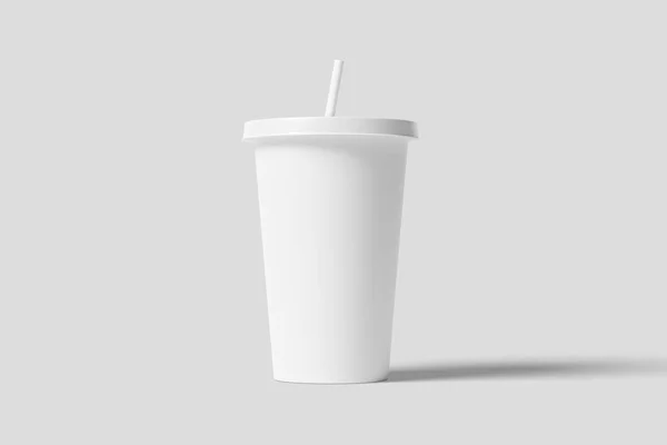 Peper Drink Cup White Blank Rendering Mockup Design Presentation — стокове фото