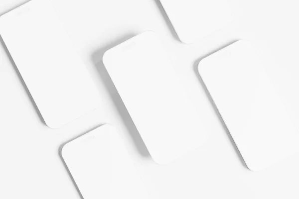Iphone 14 Maksimum Clay 3D Tasarım Sunumu için Beyaz Boş Model Hazırlama