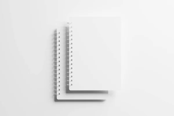 Ноутбук Royal Spiral Rending White Blank Mock Презентации Дизайна — стоковое фото