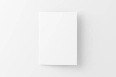 A4 A5 Katlanmış Davetiye Kartı Zarf 3D Tasarım Sunumu için Beyaz Boş Yapılandırma Modeli