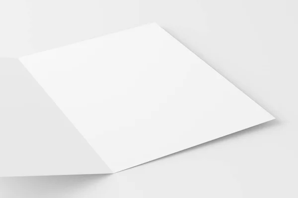 Folded Invitation Card Envelope Rendering White Blank Mockup Design Presentation — 스톡 사진