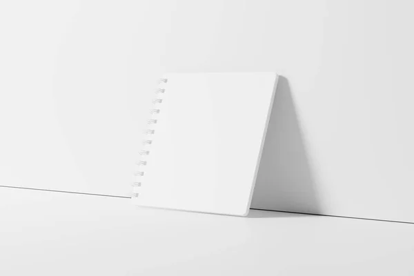 Cuadrado Cuaderno Espiral Representación Blanco Mockup Blanco Para Presentación Diseño —  Fotos de Stock