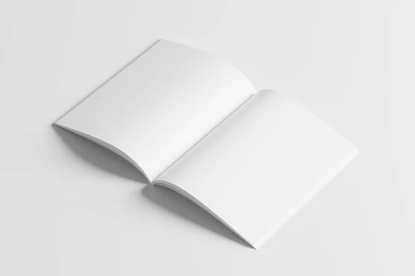 Letter Size Magazine Brochure Rendering White Blank Mockup Design Presentation — 스톡 사진