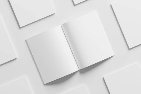 Брошюра Журнала Letter Size Рендеринг Белого Пустого Макета Презентации Дизайна — стоковое фото